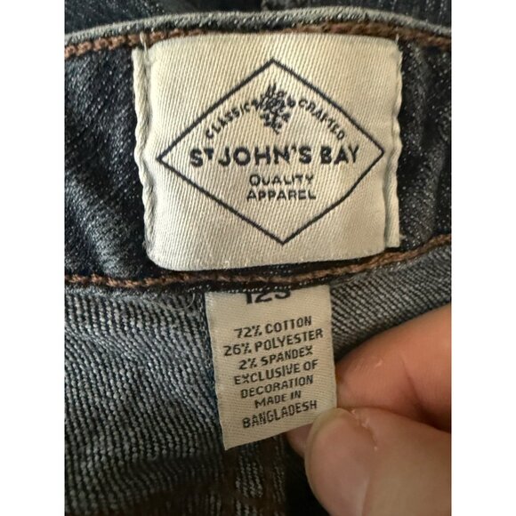 St. John Bay Jeans Womens Size 12 Short Blue Casual Straight Leg High Waisted - Picture 6 of 8